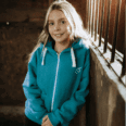 Kids Turquoise Zip up Hoodie